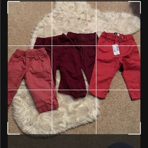 Toddler Boy Khaki Pants (4 pair) 6-9 months